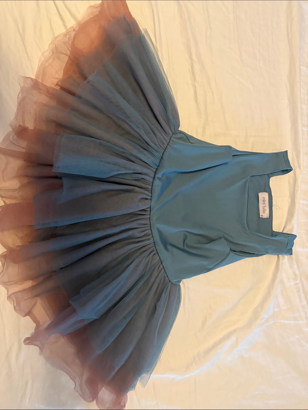 Girls Blue Tulle Party Dress